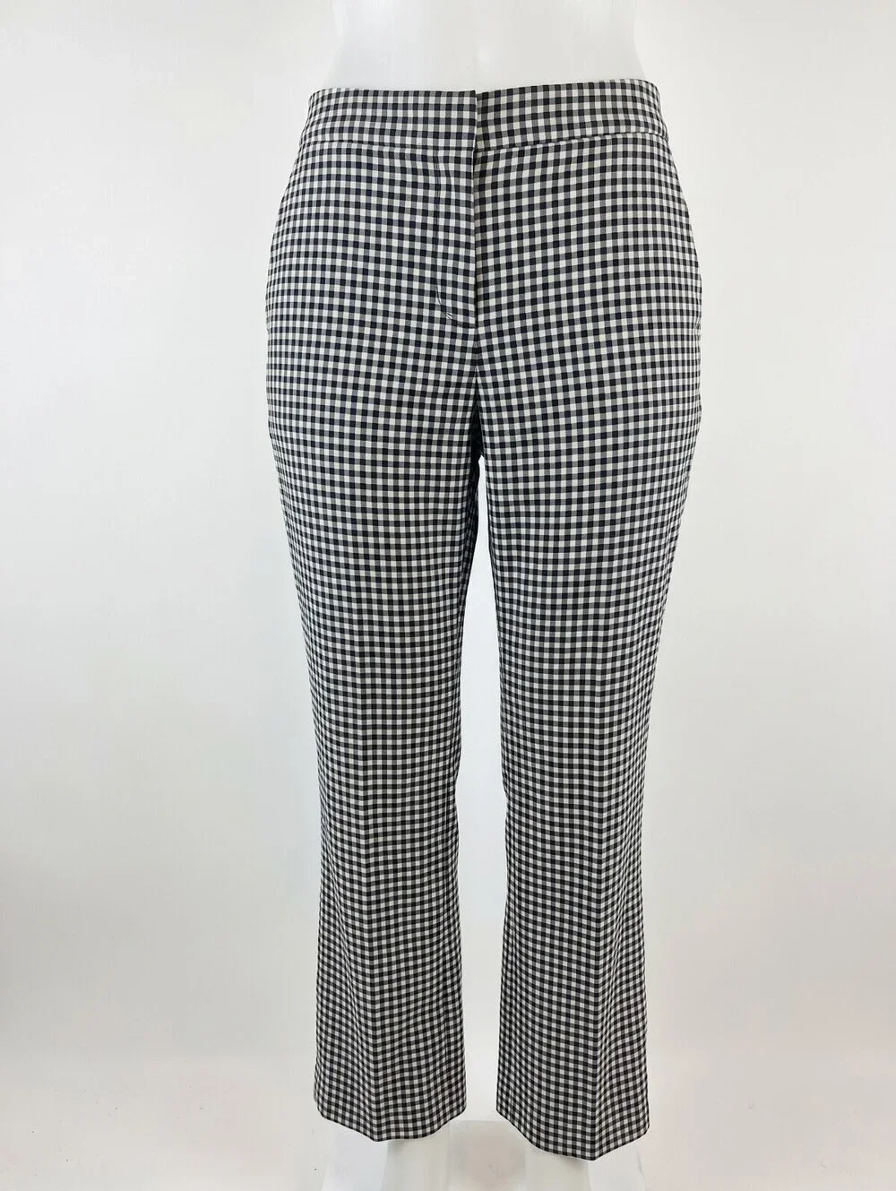 J.Crew Black and White Gingham Linen Blend Pants Large New With Tags